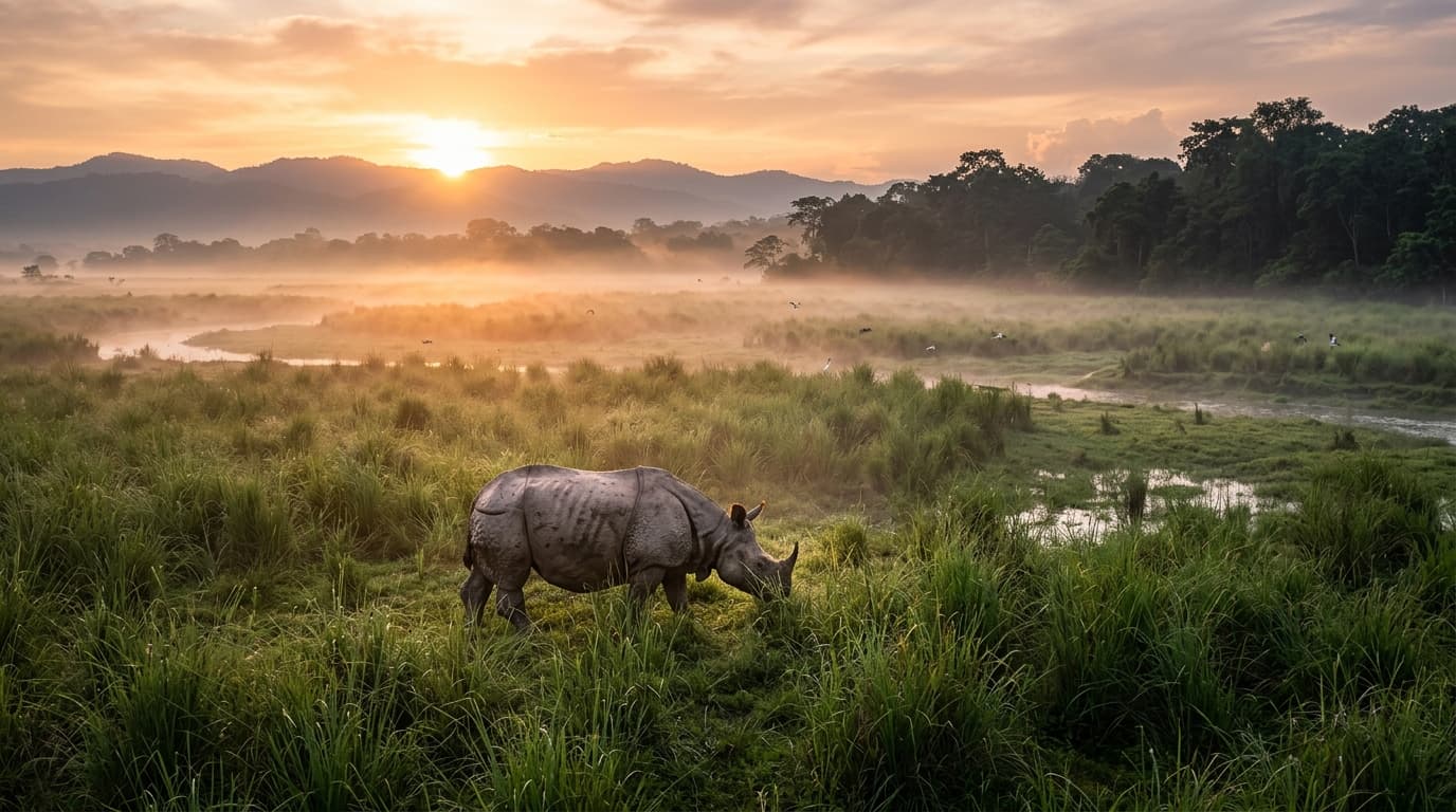 Cinematic Kaziranga Landscape
