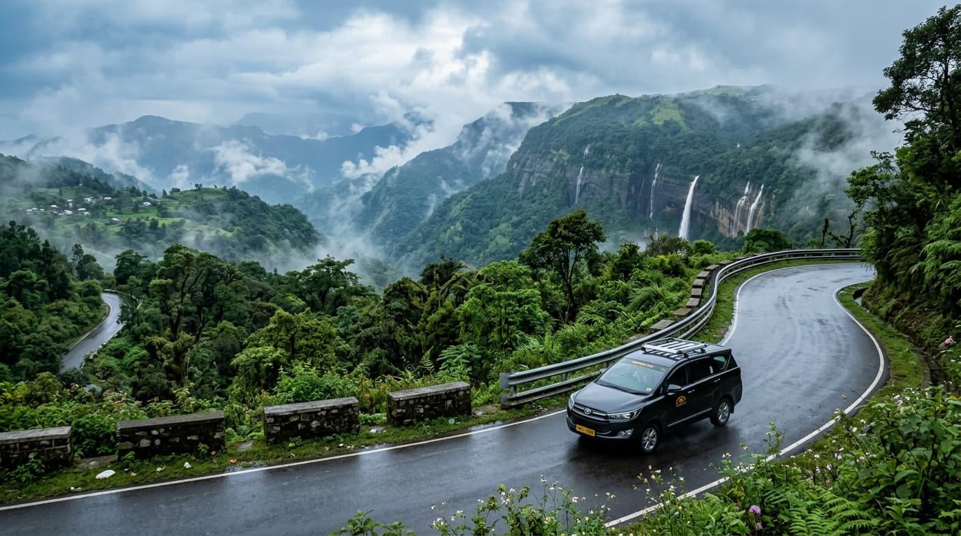 Kaziranga → Shillong